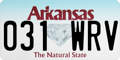 AR license plate 031WRV