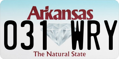 AR license plate 031WRY