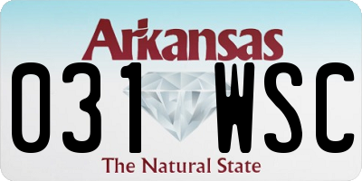 AR license plate 031WSC
