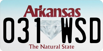 AR license plate 031WSD