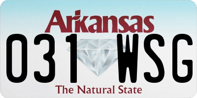 AR license plate 031WSG