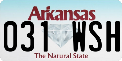 AR license plate 031WSH