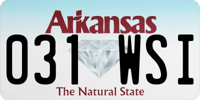 AR license plate 031WSI