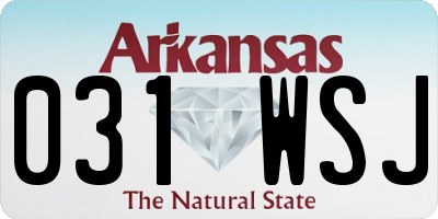 AR license plate 031WSJ