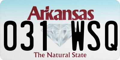 AR license plate 031WSQ