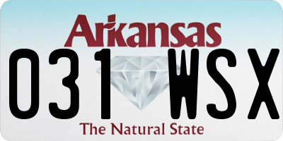 AR license plate 031WSX