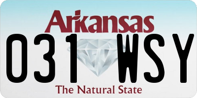 AR license plate 031WSY