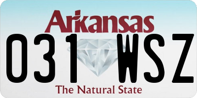 AR license plate 031WSZ