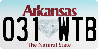 AR license plate 031WTB