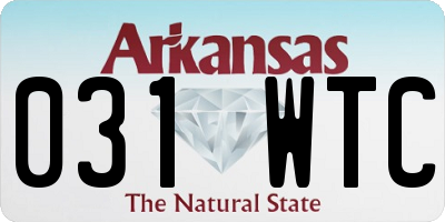 AR license plate 031WTC