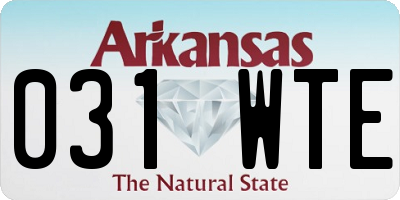 AR license plate 031WTE
