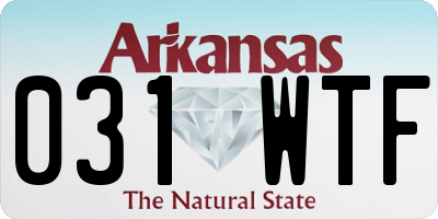 AR license plate 031WTF