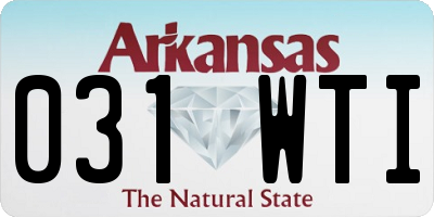 AR license plate 031WTI
