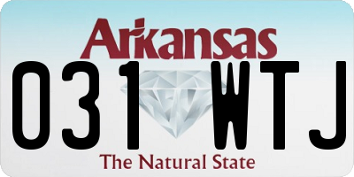 AR license plate 031WTJ