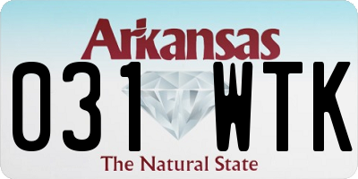 AR license plate 031WTK