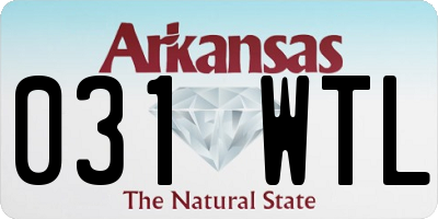 AR license plate 031WTL