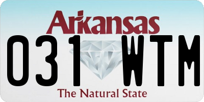 AR license plate 031WTM