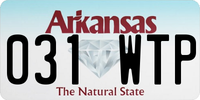 AR license plate 031WTP