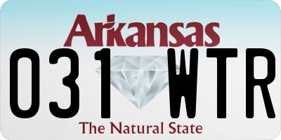 AR license plate 031WTR