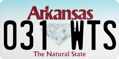 AR license plate 031WTS