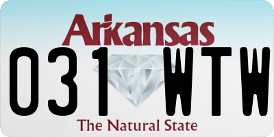 AR license plate 031WTW