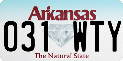 AR license plate 031WTY