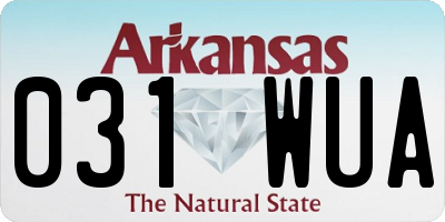 AR license plate 031WUA