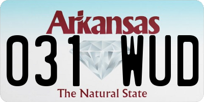 AR license plate 031WUD