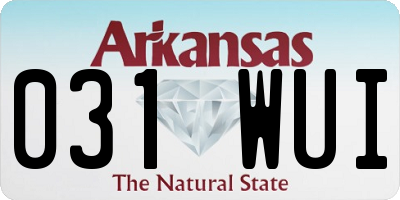 AR license plate 031WUI