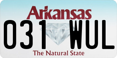 AR license plate 031WUL