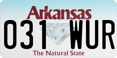 AR license plate 031WUR