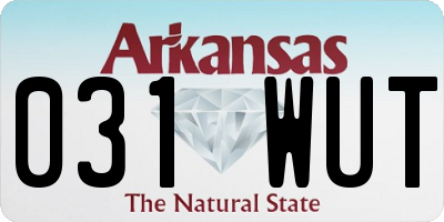 AR license plate 031WUT