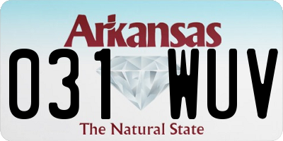 AR license plate 031WUV