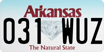 AR license plate 031WUZ