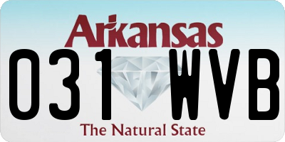 AR license plate 031WVB