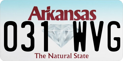 AR license plate 031WVG