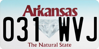 AR license plate 031WVJ