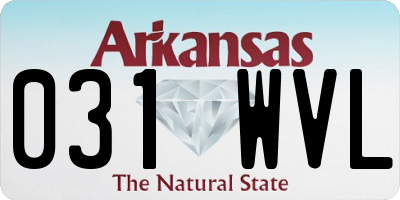 AR license plate 031WVL