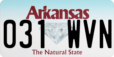 AR license plate 031WVN