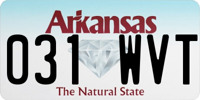 AR license plate 031WVT