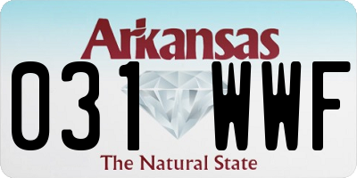 AR license plate 031WWF