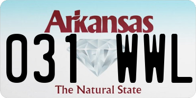 AR license plate 031WWL