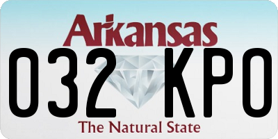 AR license plate 032KPO