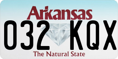 AR license plate 032KQX