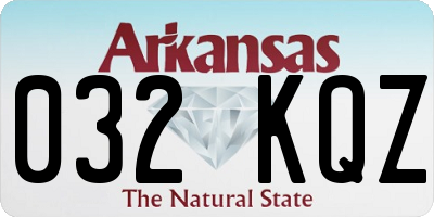 AR license plate 032KQZ