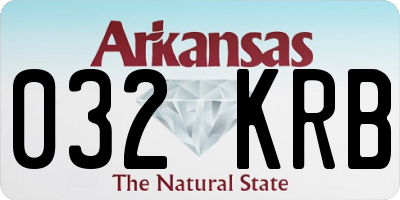 AR license plate 032KRB