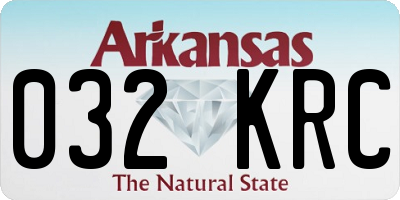AR license plate 032KRC