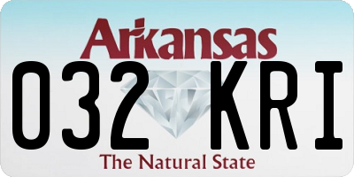 AR license plate 032KRI