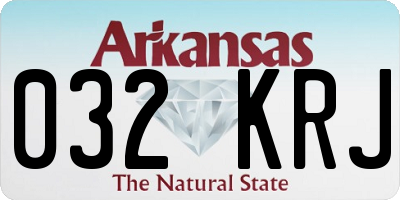 AR license plate 032KRJ