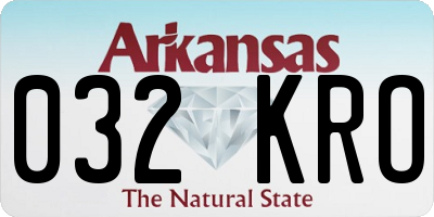 AR license plate 032KRO